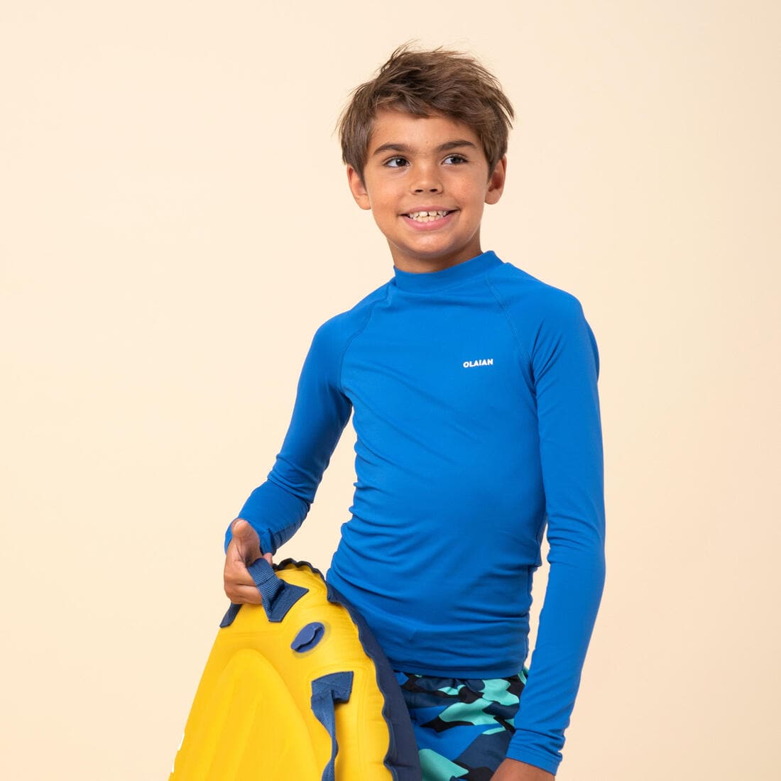 Tee shirt anti uv enfant manches longues bleu