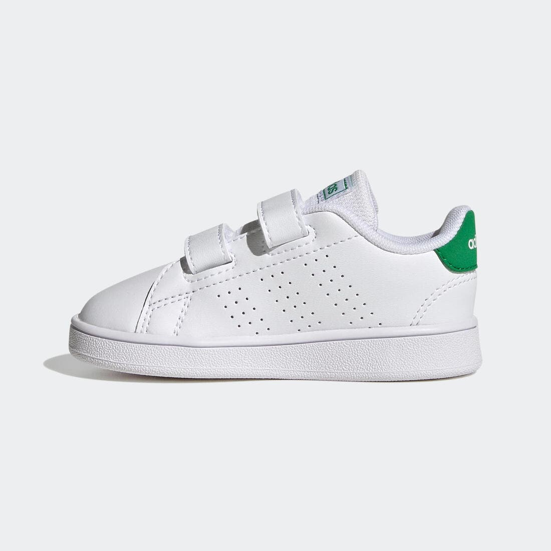 Baskets à scratch bébé - ADIDAS ADVANTAGE blanc/vert