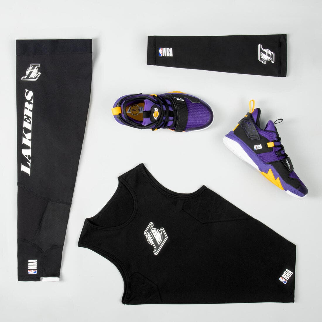 COLLANT 3/4 DE BASKETBALL POUR GARCON/FILLE NBA NOIR LOS ANGELES LAKERS