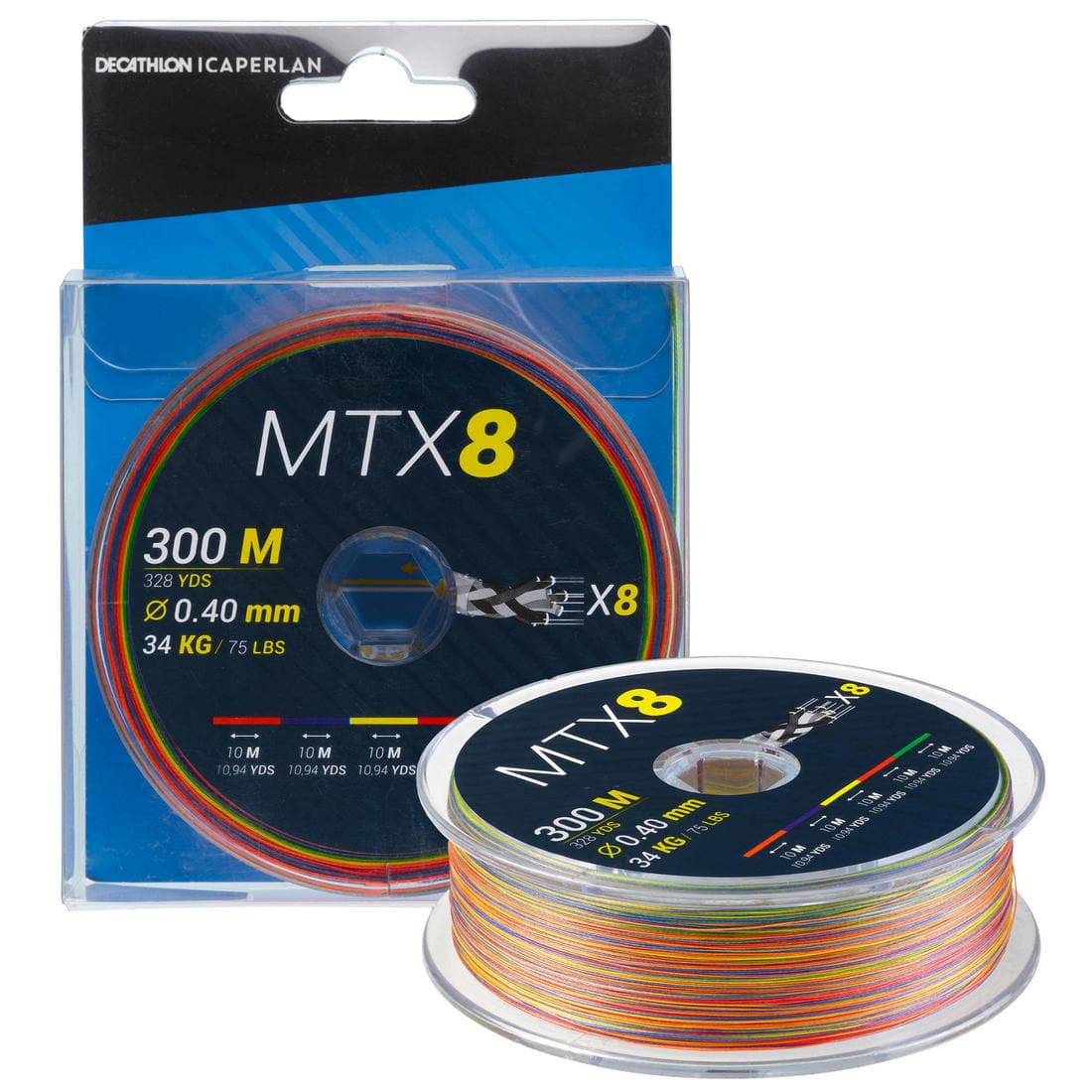 Tresse EXOTIQUE 8 brins MTX8 MULTICOLORE 300M 40/100 en mer