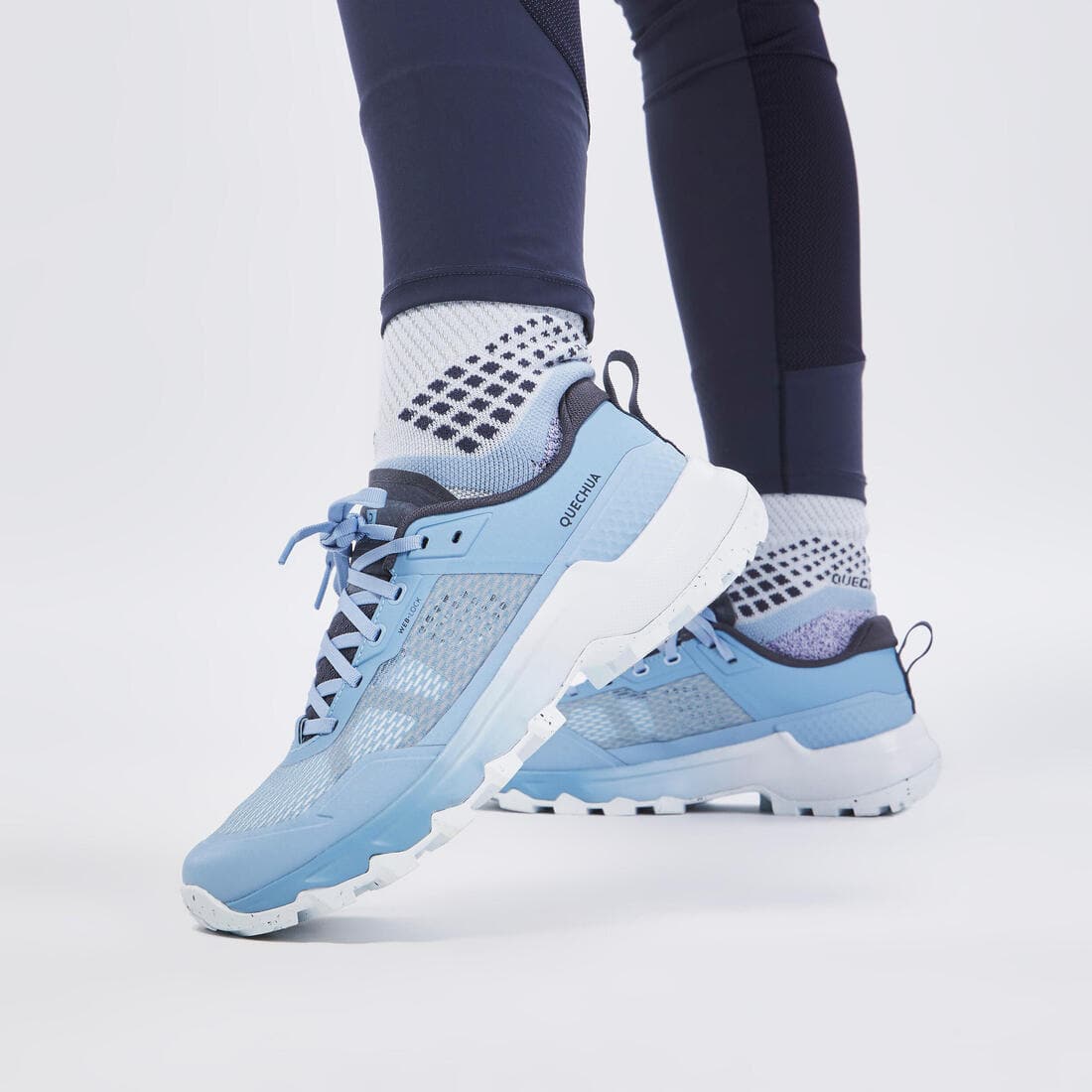 Chaussures de randonnée montagne - MH500 LIGHT bleu - femme