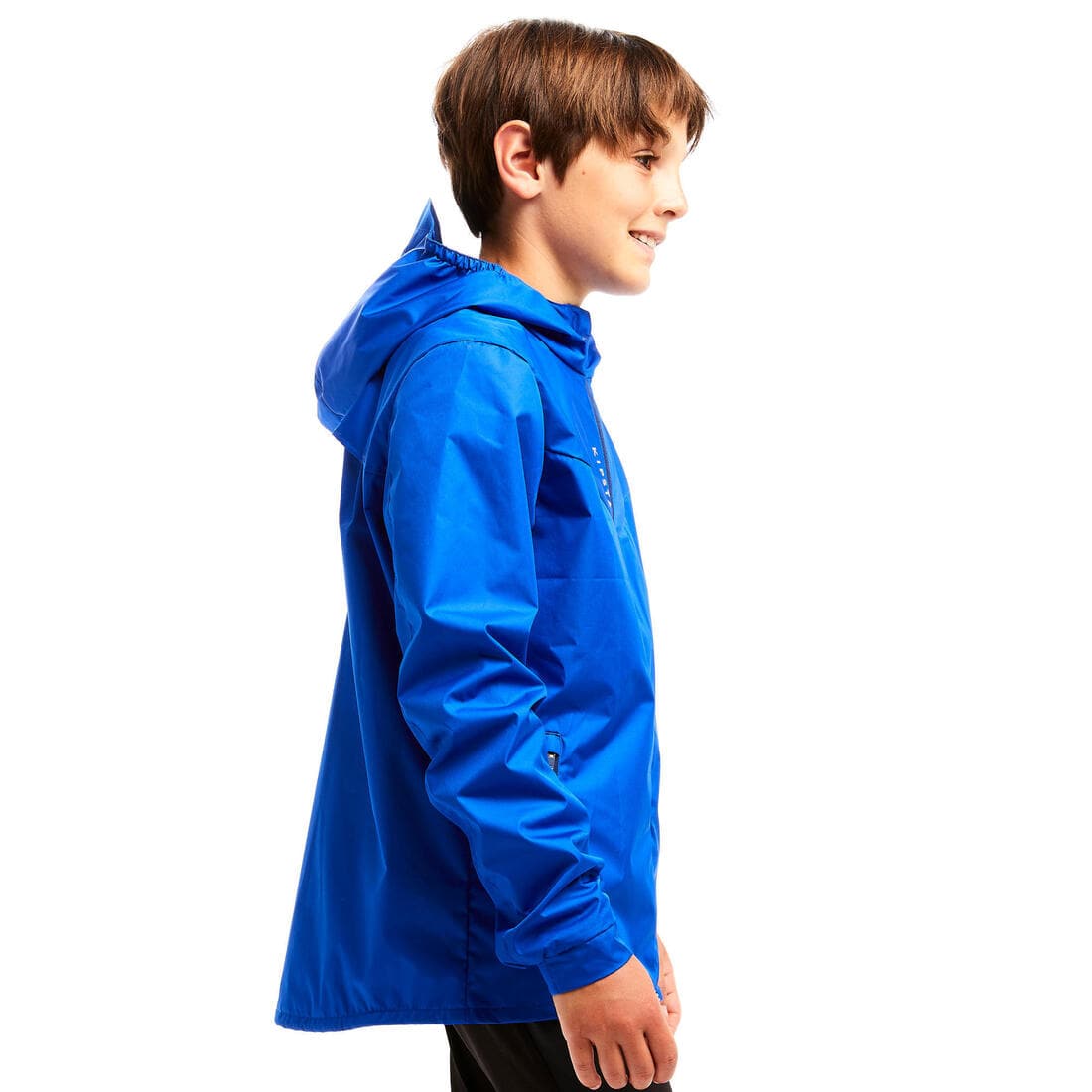 VESTE COUPE PLUIE DE FOOTBALL T500 ENFANT BLEUE