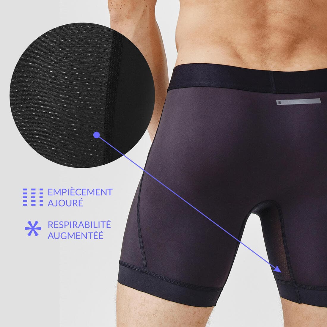 BOXER DE RUNNING HOMME RESPIRANT SEMI-LONG