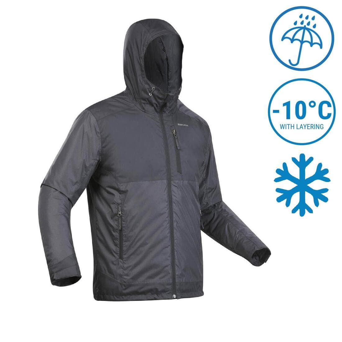 Veste hiver imperméable de randonnée - SH500 -10°C - homme