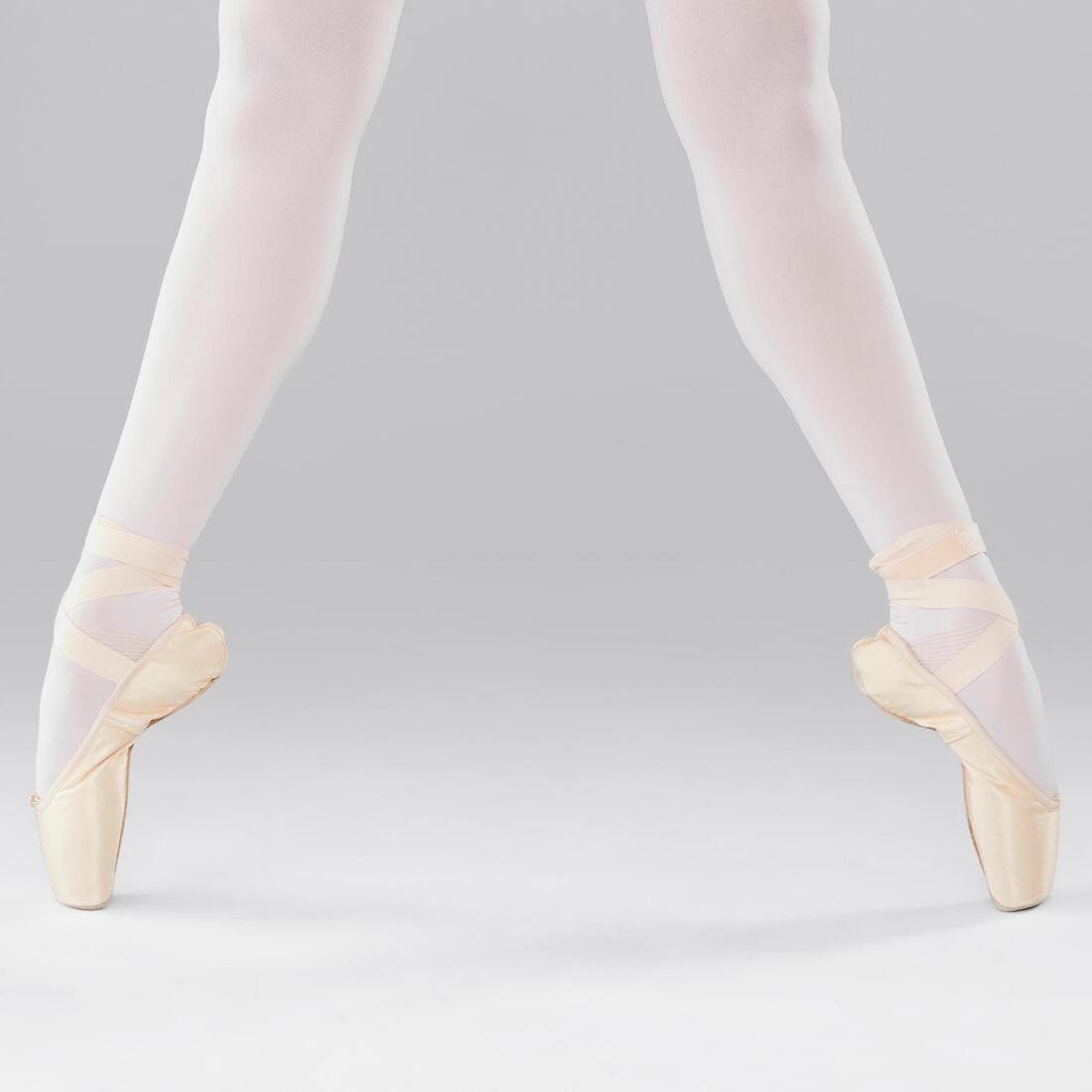 Pointes de danse avec semelles souples débutante, beige