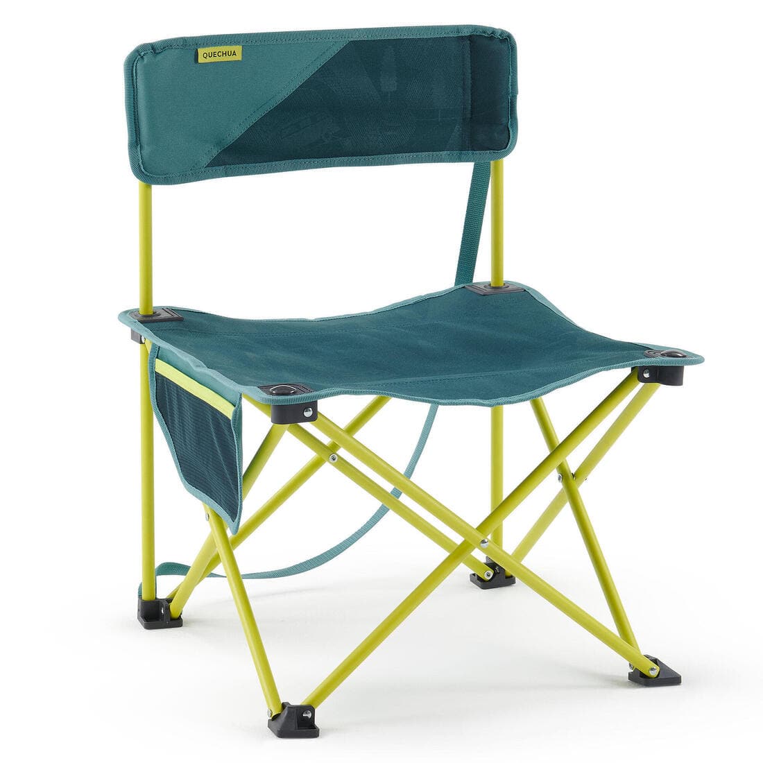 Chaise basse pliante de camping mh100 bleue