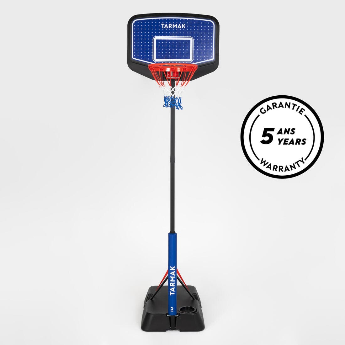 Panier de basket Enfant Dunk sur pied réglable 1,60m à 2,20m - K900 Bleu Noir