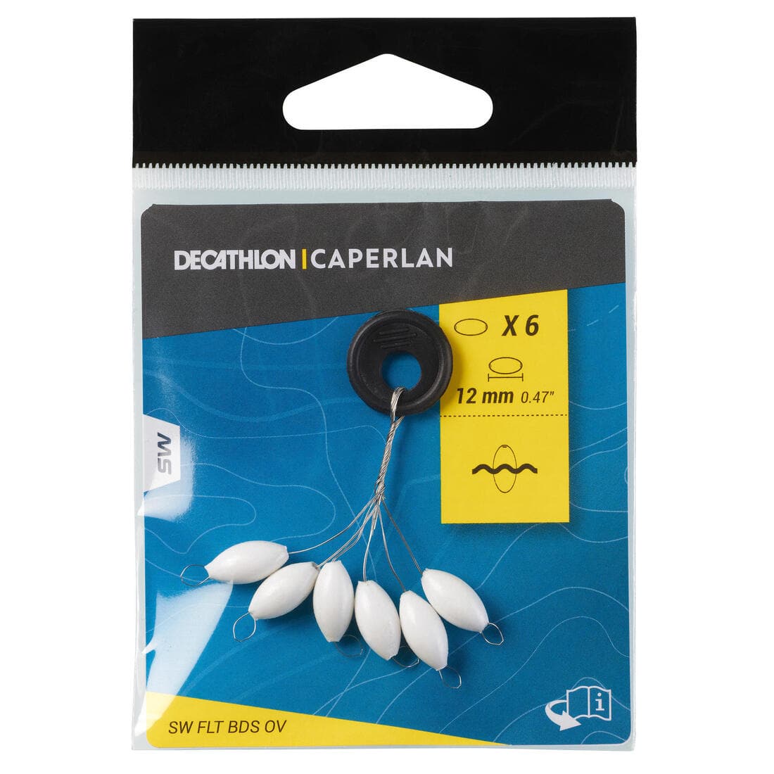 Perle flottante de pêche en surfcasting ovale 12mm