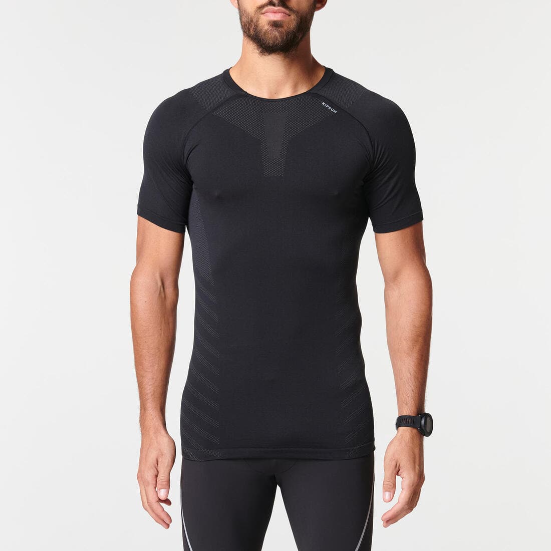 T-shirt de running sans couture homme - kiprun run 500 confort skin