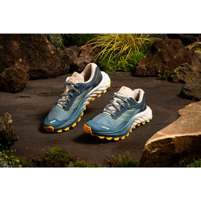 Chaussures de trail running pour homme MT CUSHION NOIR ROUGE - Decathlon