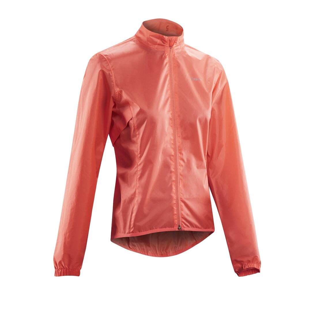 coupe pluie vélo 100 femme corail