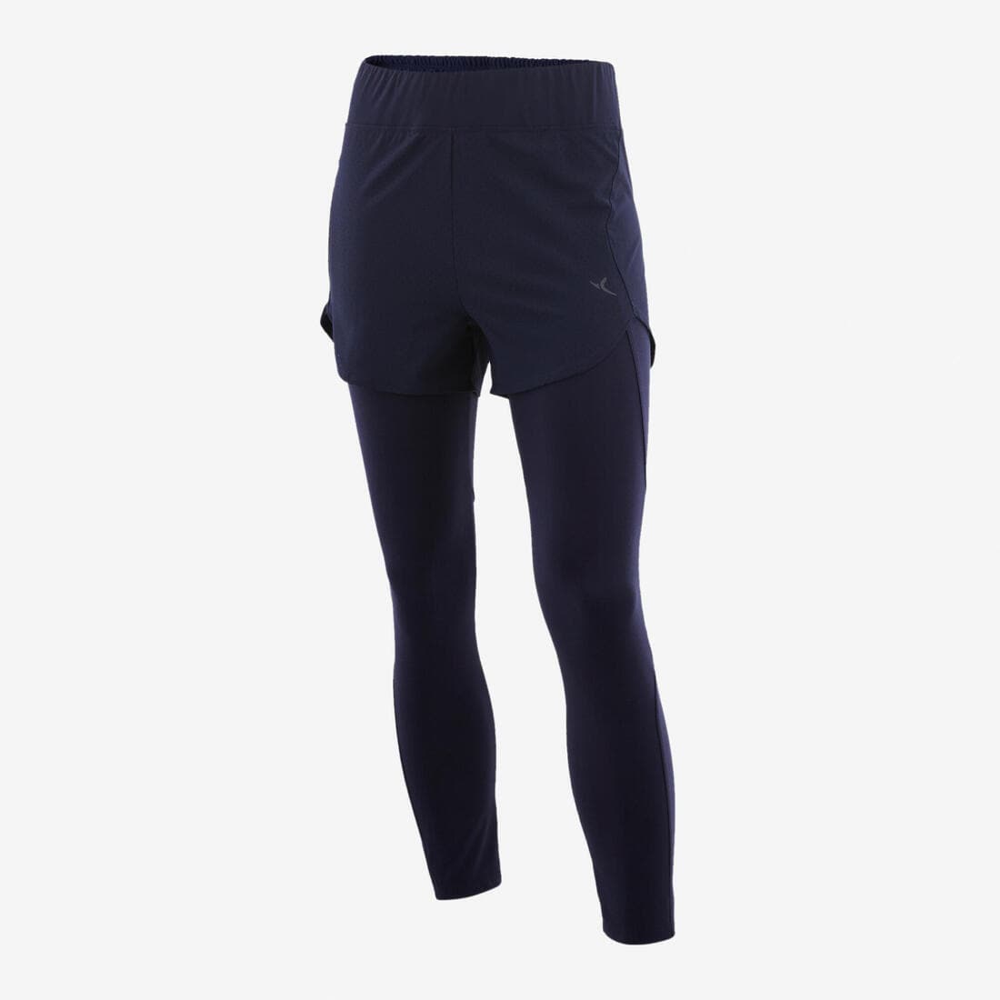 Legging short fille synthétique respirant - S500 bleu marine