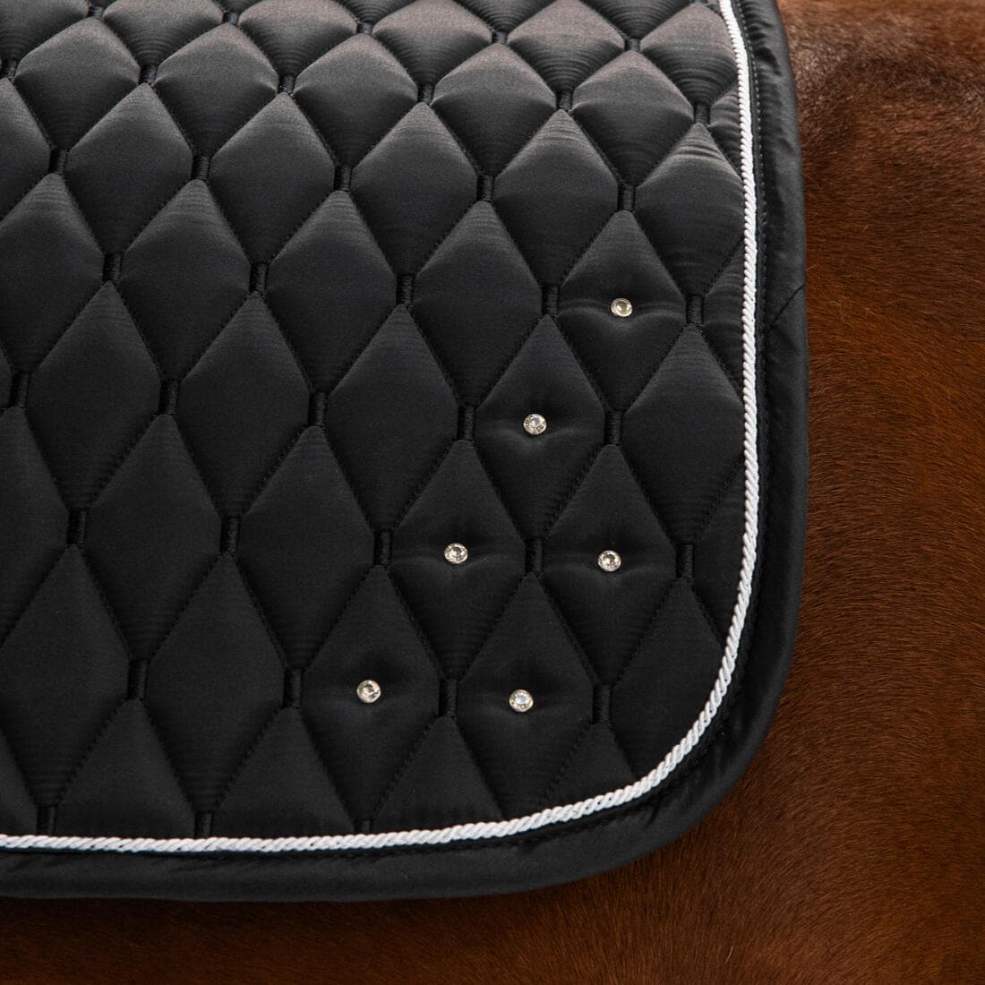 Tapis de selle équitation strass Cheval et Poney - 500 marine