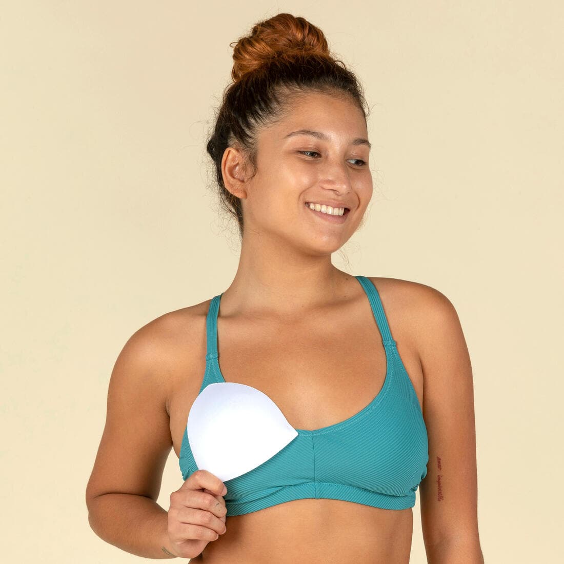 Haut de Maillot de Bain de Natation Femme Lila Symi Bleu Vert