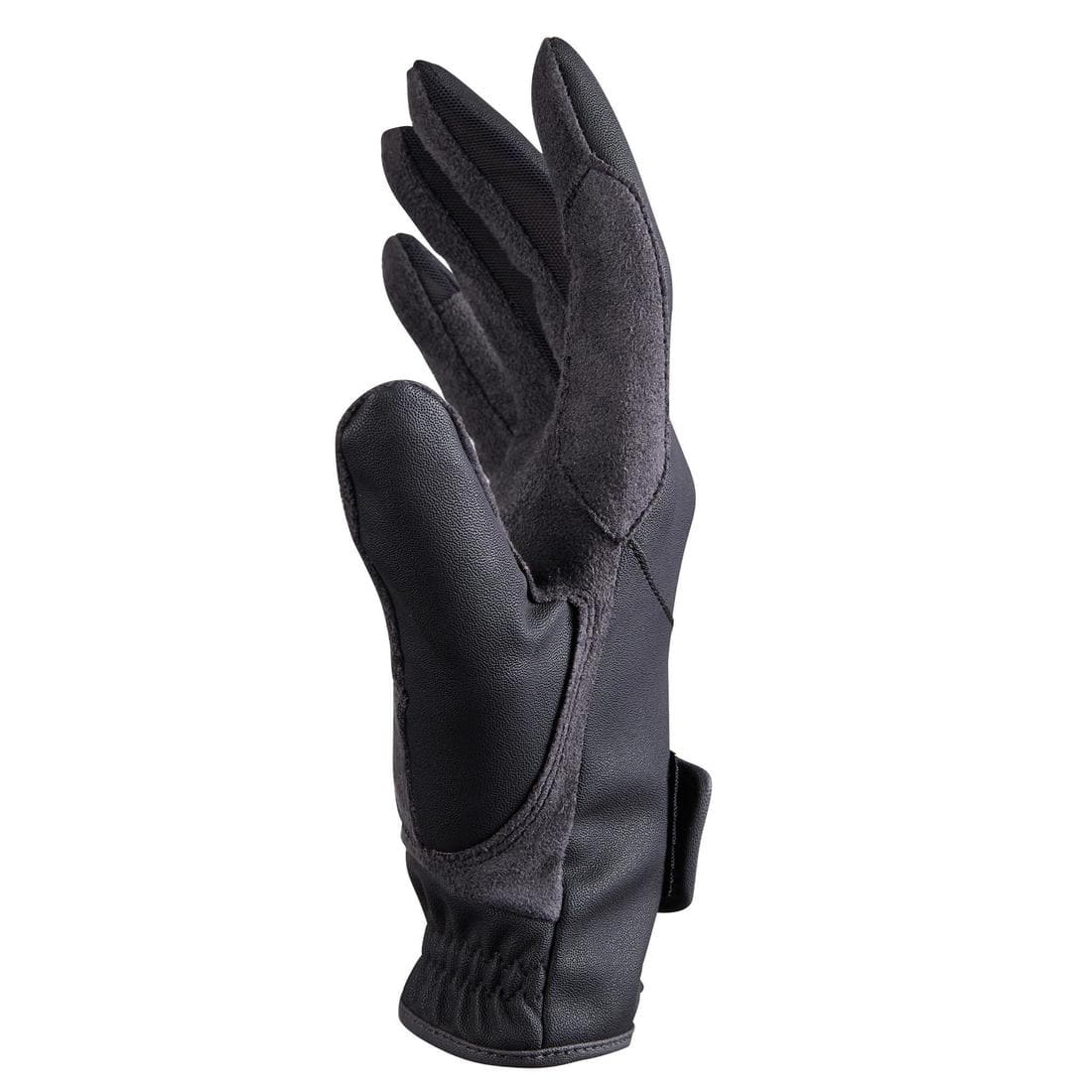 Gants équitation enfant 500 noir et