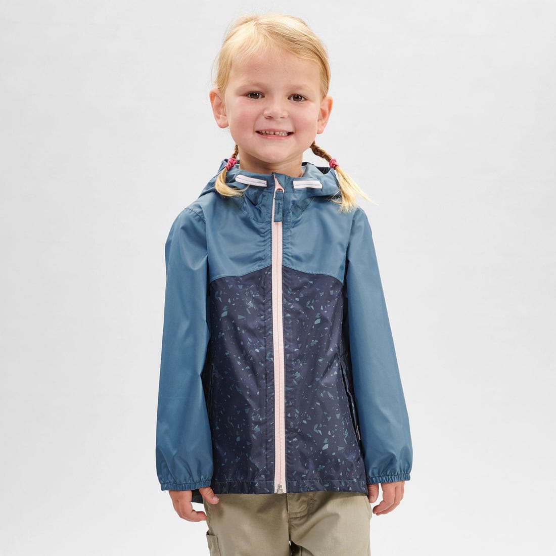 Veste imperméable de randonnée enfant - MH100 zip - 2-6 ANS