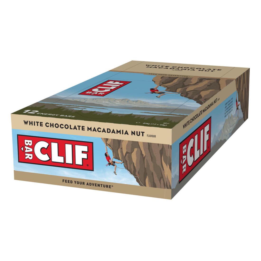 Barre énergétique clif bar chocolat blanc & macadamia 12 x (68 g)