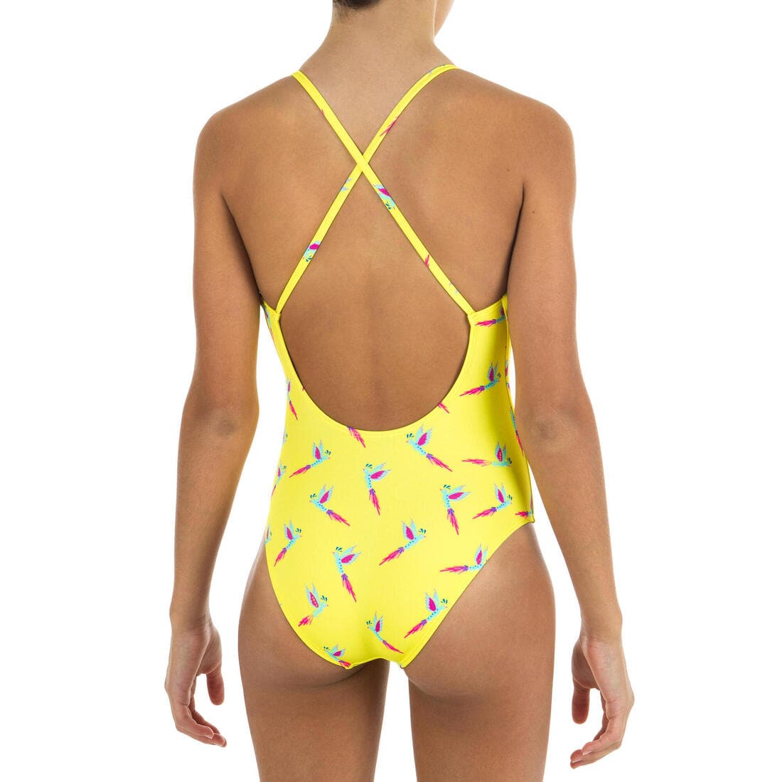 Maillot de bain de natation 1 pièce fille Lila Bird marine