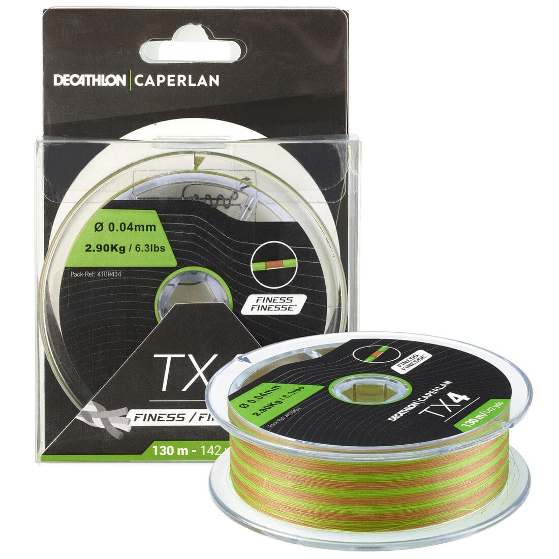 TRESSE PECHE AUX LEURRES TX4 FINESS 130M BI COULEURS