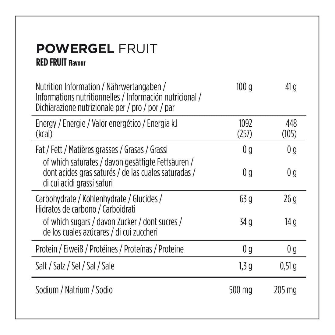 Gel énergétique POWER GEL fruits rouges 4x41g