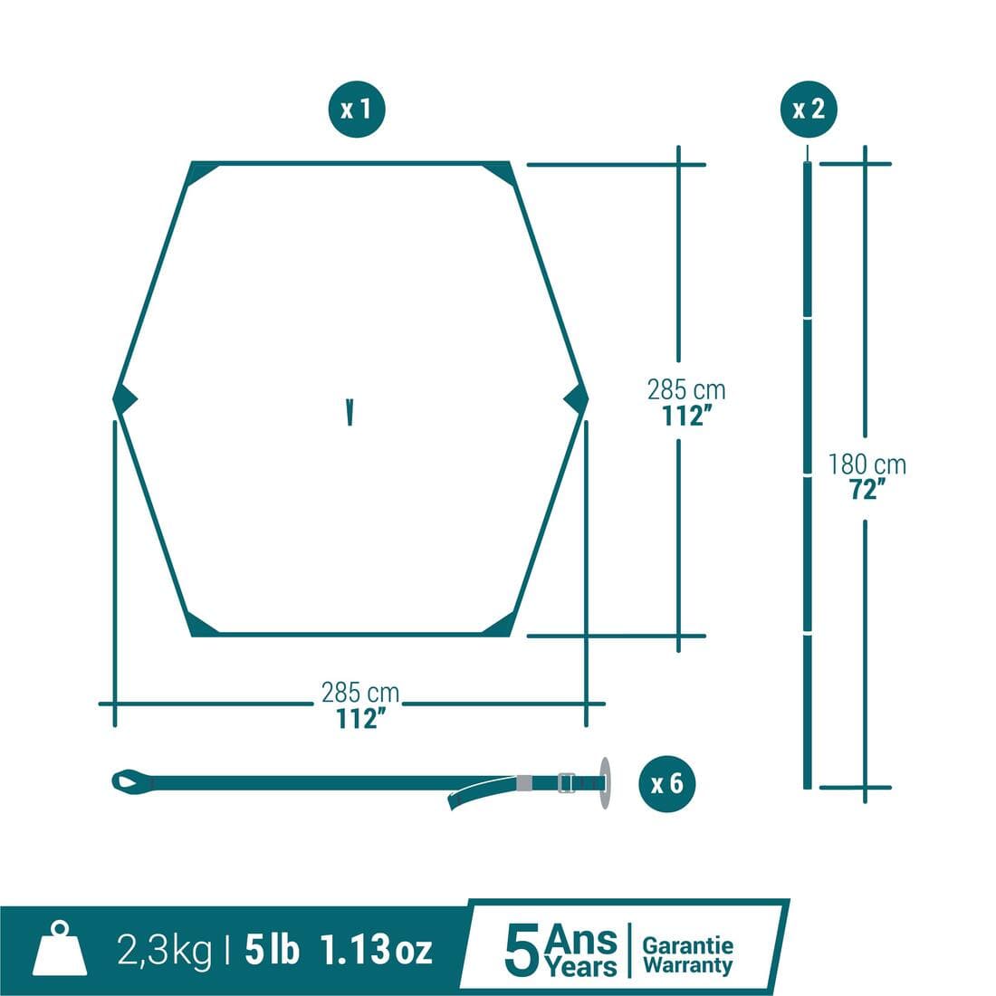 TARP ABRI CAMPING MULTIFONCTION