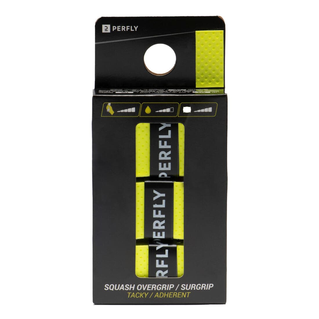 SURGRIP DE SQUASH OVERGRIP TACKY x3 Jaune Fluo