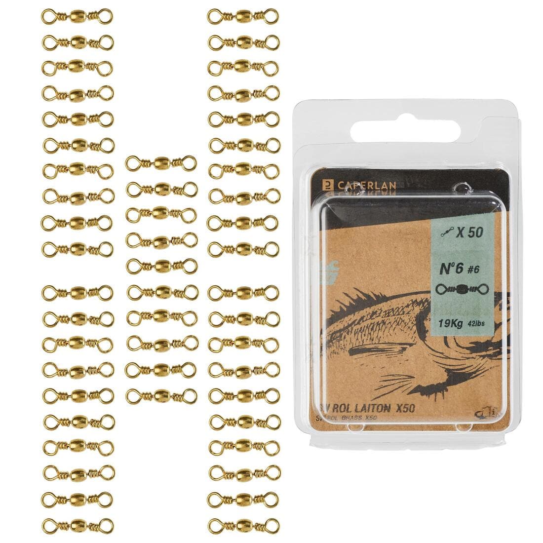 Émerillon pêche en mer swivel brass SW ROL LAITON x50