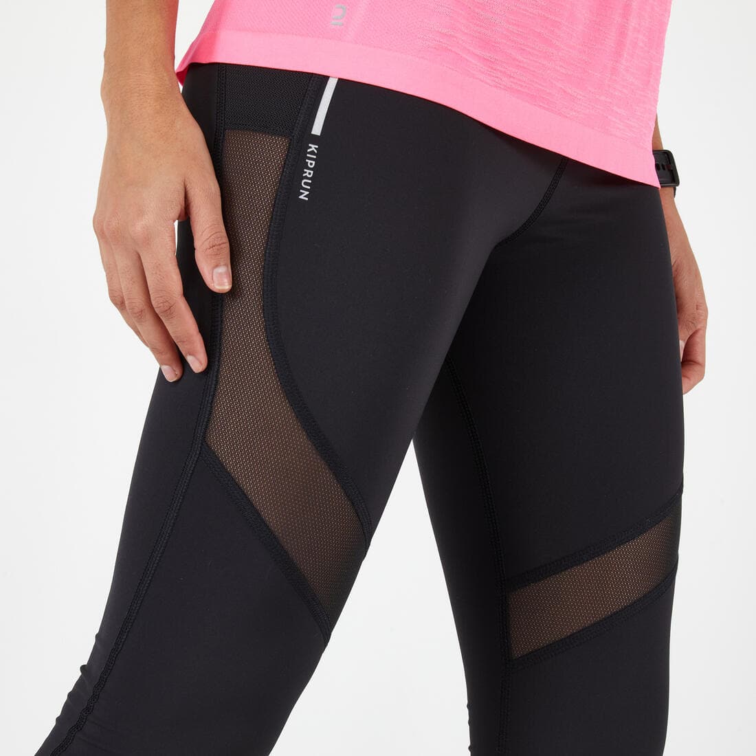 COLLANT RUNNING FEMME AVEC MAINTIEN KIPRUN SUPPORT NOIR