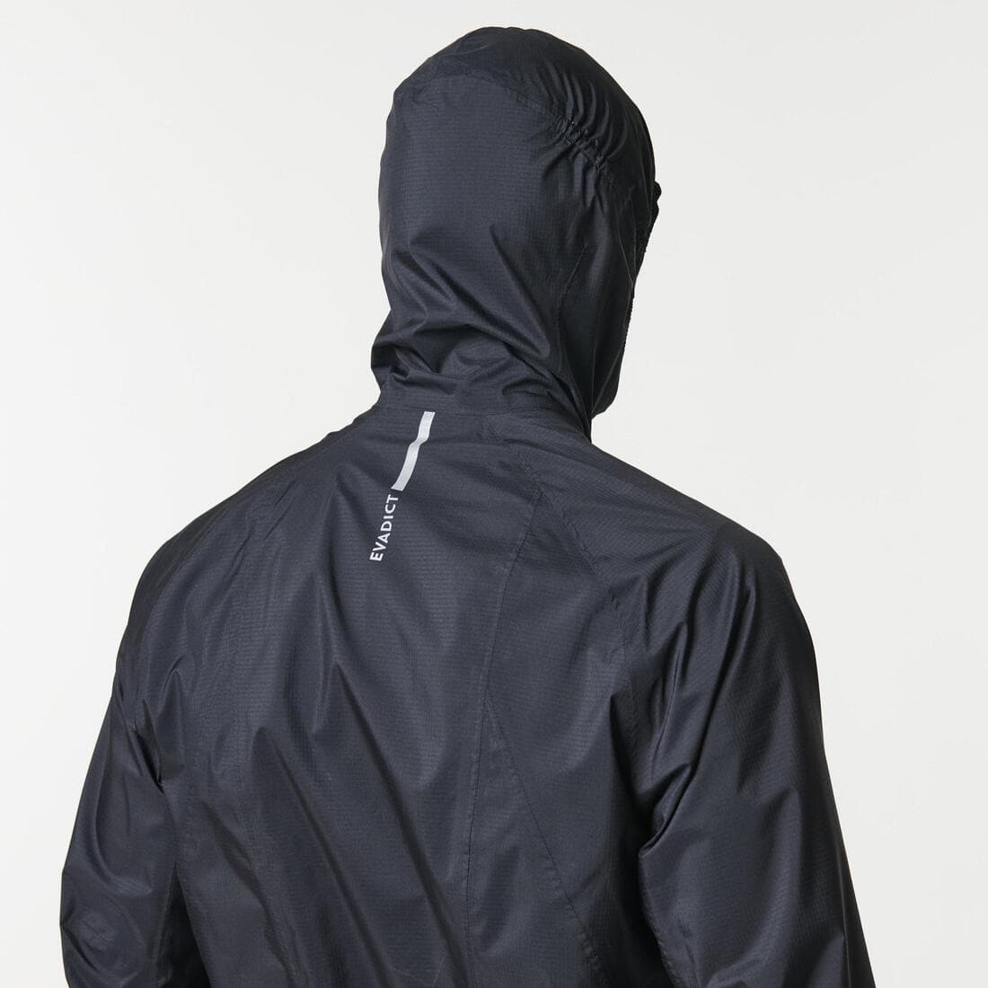 Veste imperméable de running & trail running Homme - KIPRUN Run 500 Rain Noire