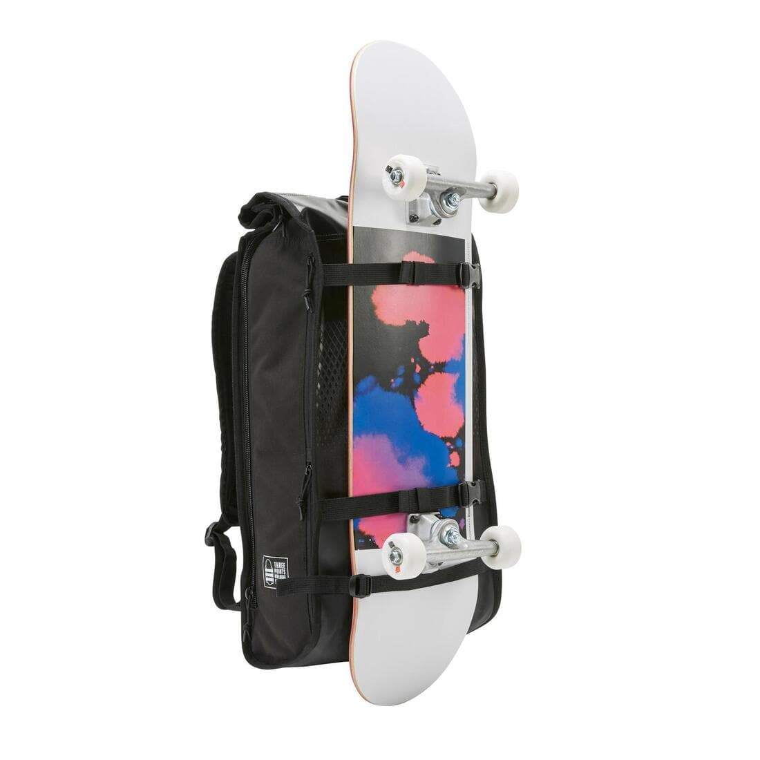 SAC A DOS SKATE BG500 ROLLTOP 25 LITRES NOIR