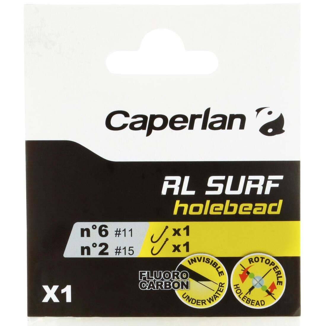 Bas de ligne de pêche en surfcasting RL SURF HOLEBEAD x1 2H N°6