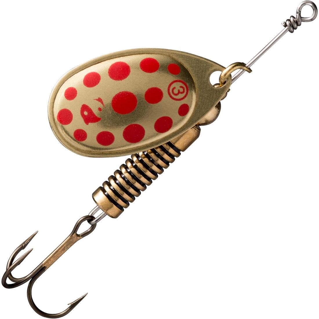 CUILLER TOURNANTE PÊCHE DES CARNASSIERS WETA + #3 ARGENT POINTS ROUGES