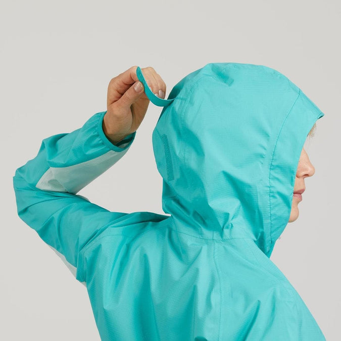 Veste imperméable ultra légère de randonnée rapide - FH500 rain - Femme