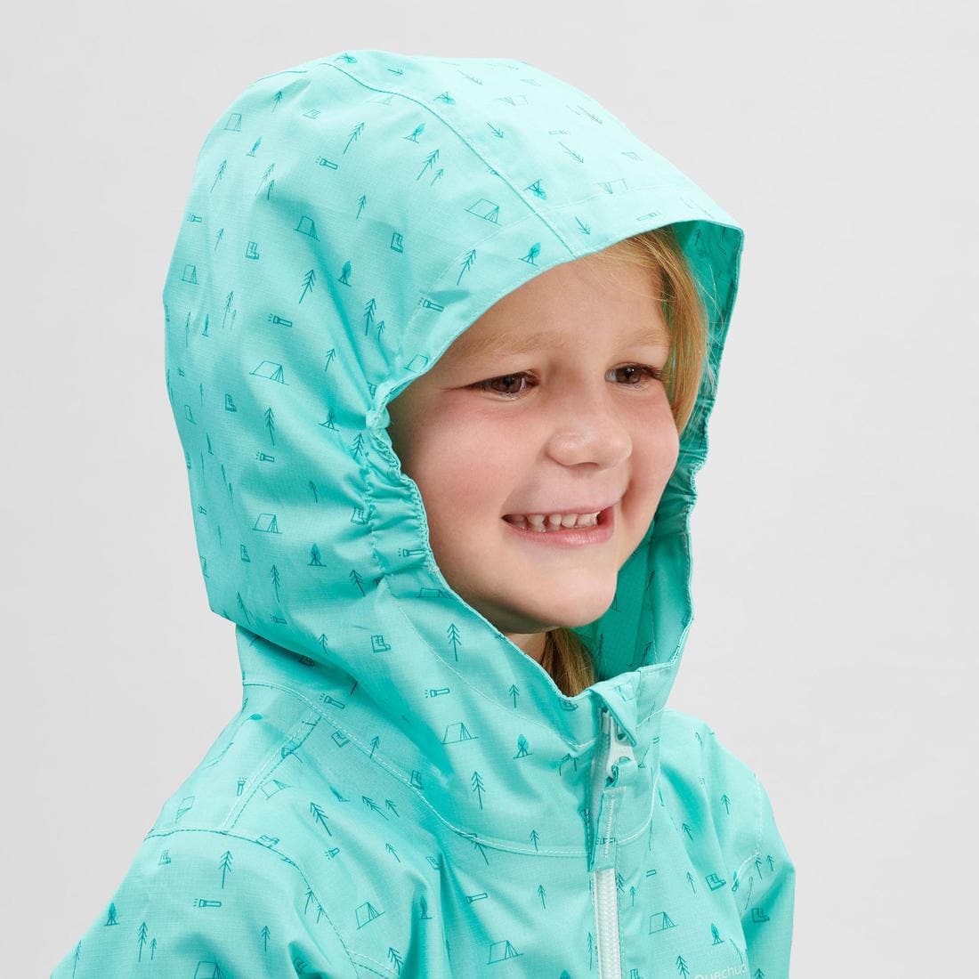 Veste imperméable de randonnée enfant - MH500 KID - 2-6 ANS