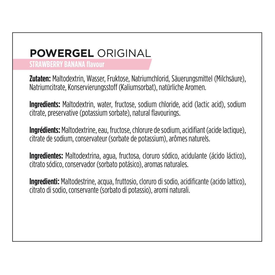 Gel énergétique POWER GEL fraise banane 4x41g