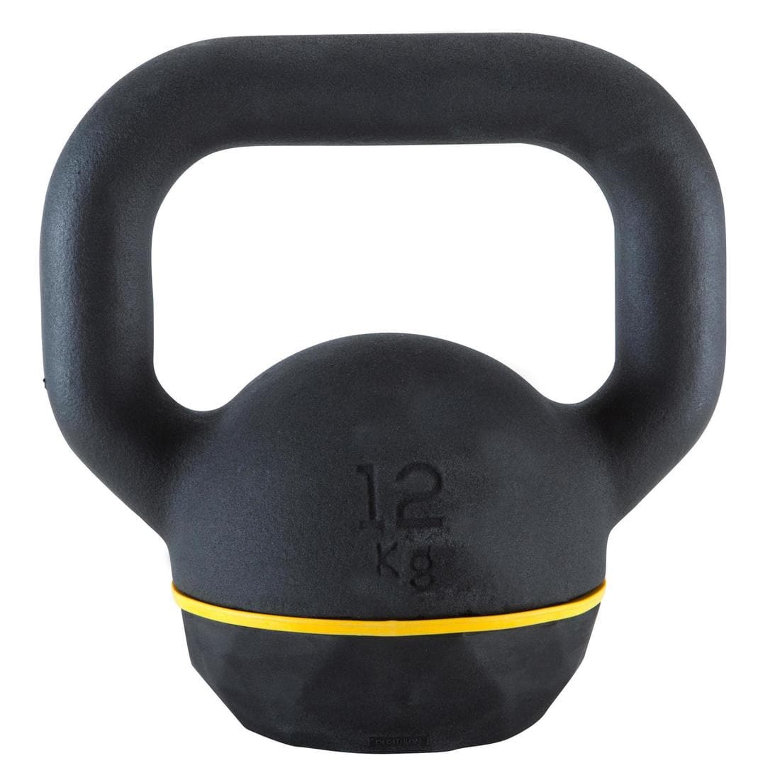 Kettlebell en fonte et base caoutchouc - 12 kg