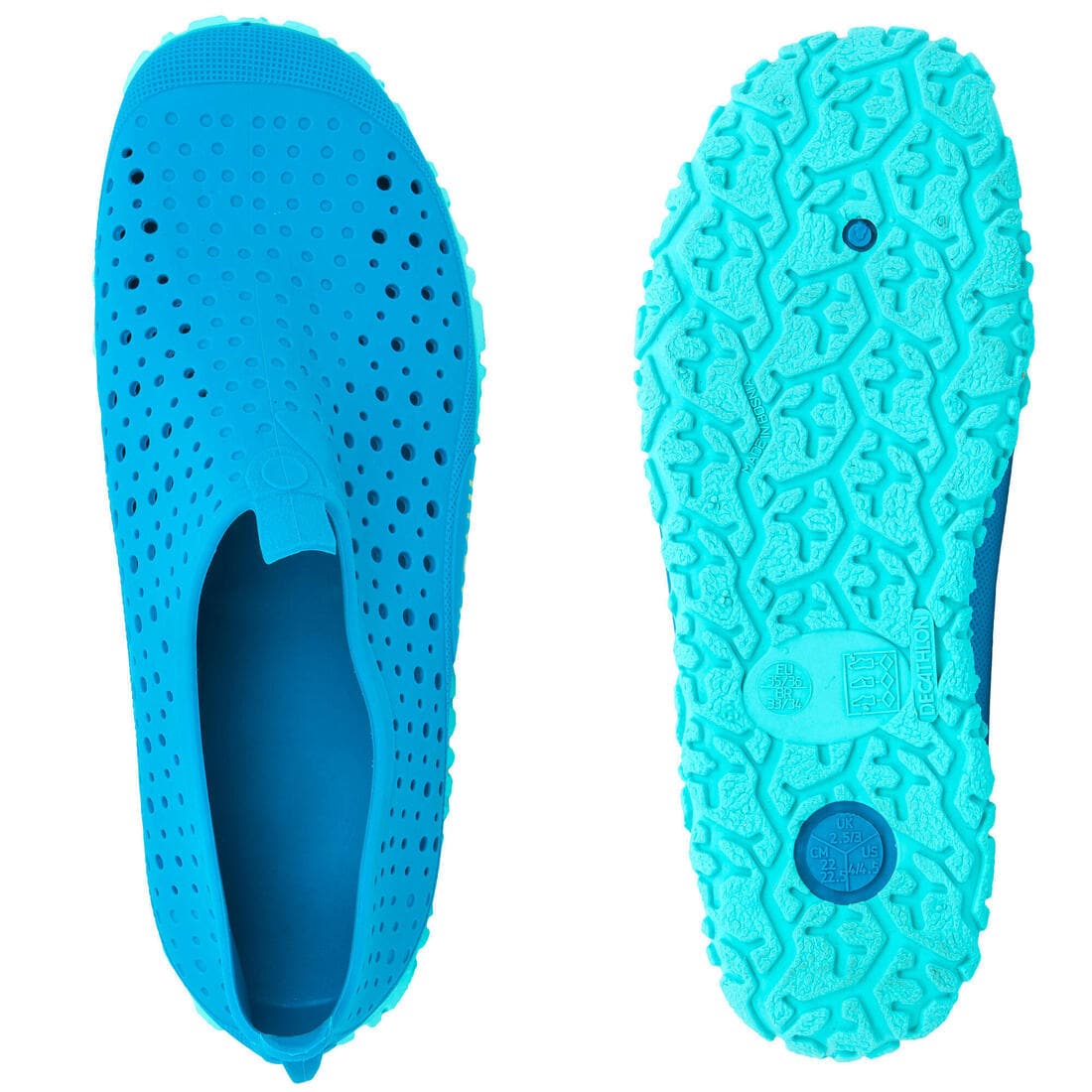 Chaussons De Piscine Enfants - Aquadots 100 - Bleu Vert