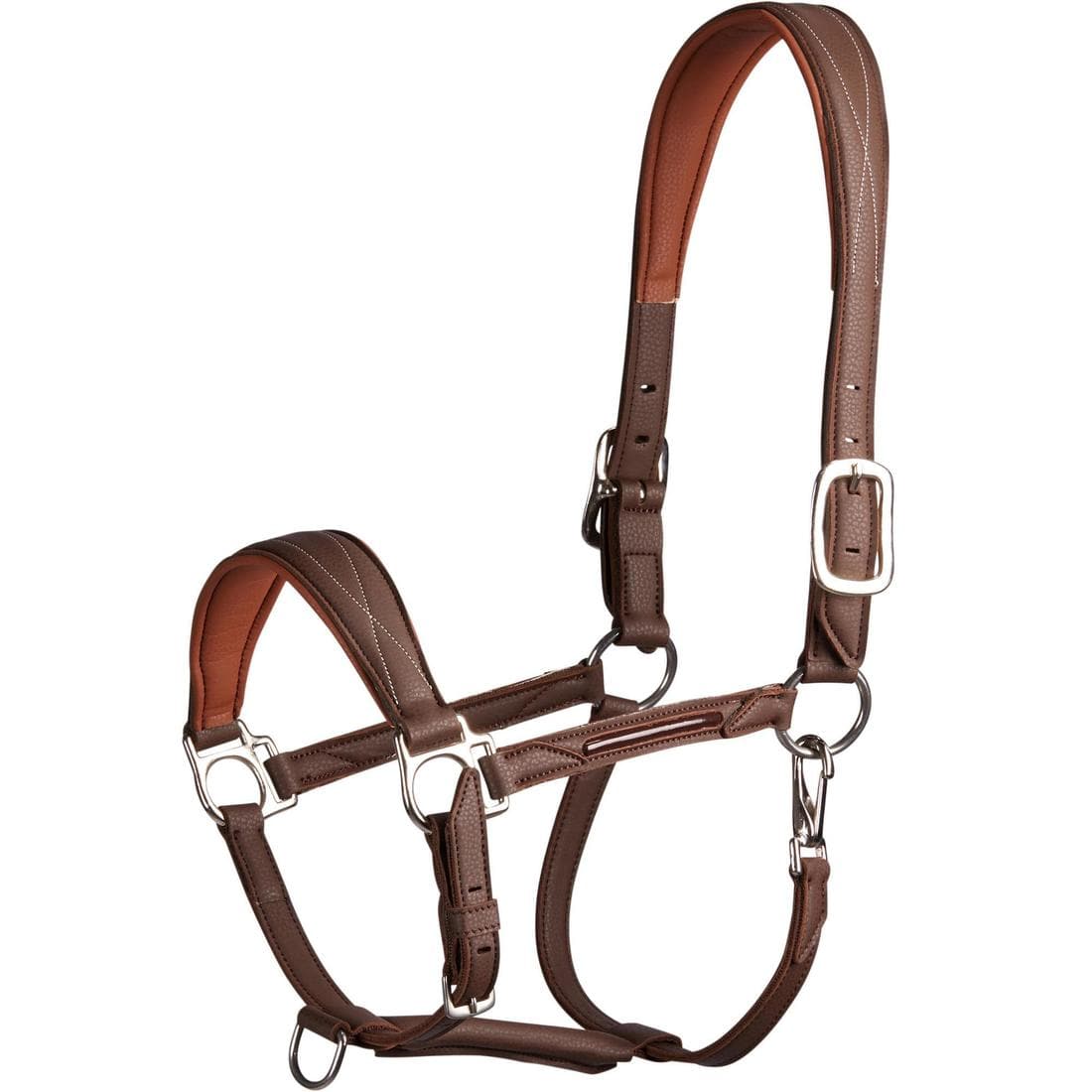 Licol équitation cuir synthétique Cheval et Poney - 500