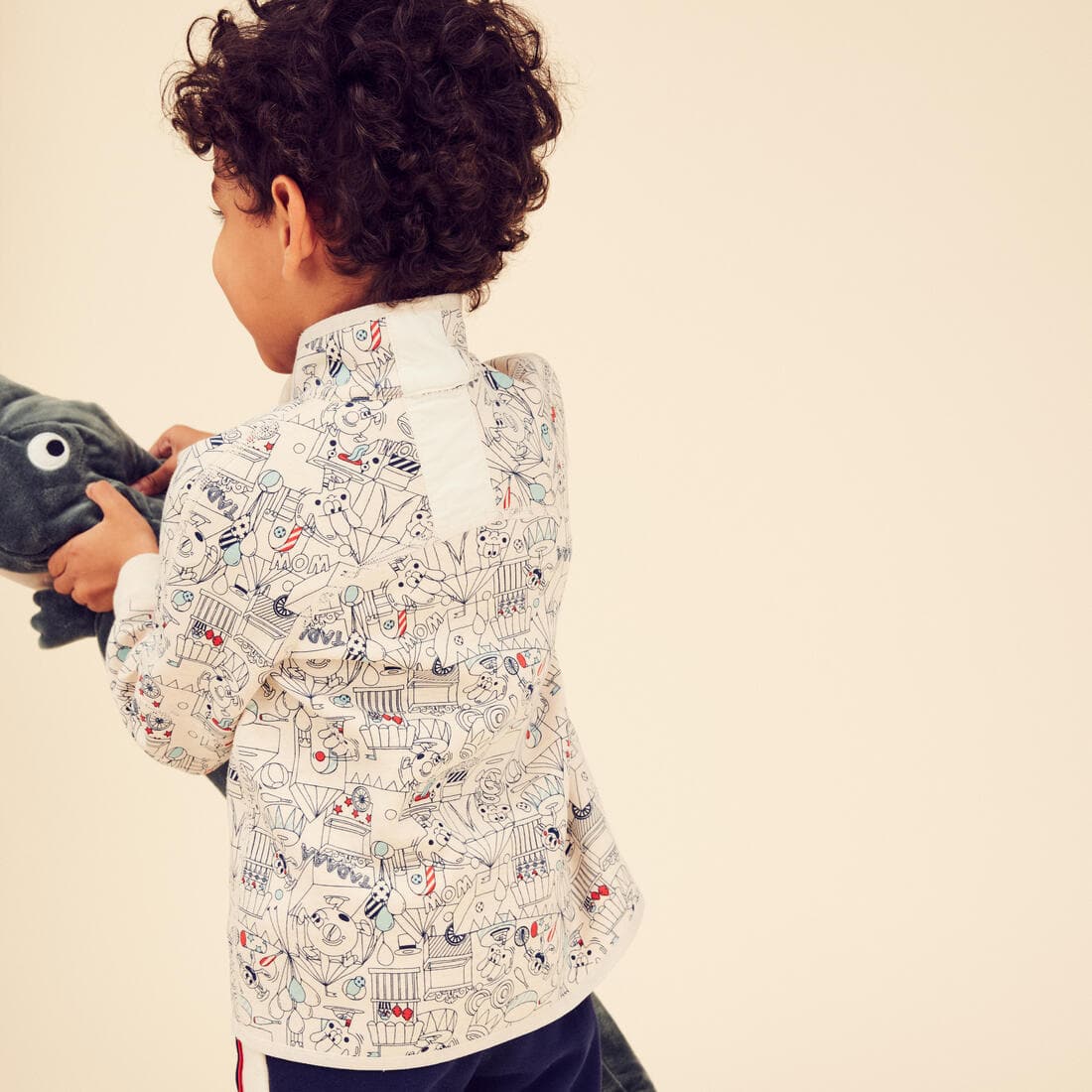 Veste zippée réversible enfant mixte, Imprimé