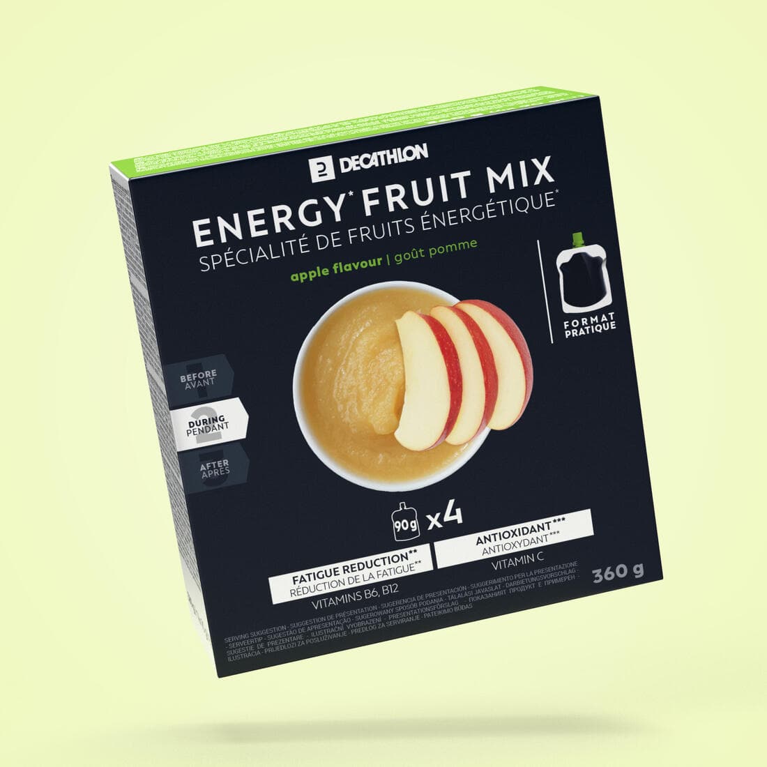 Spécialité de fruits énergétique pomme et banane 4 x 90g