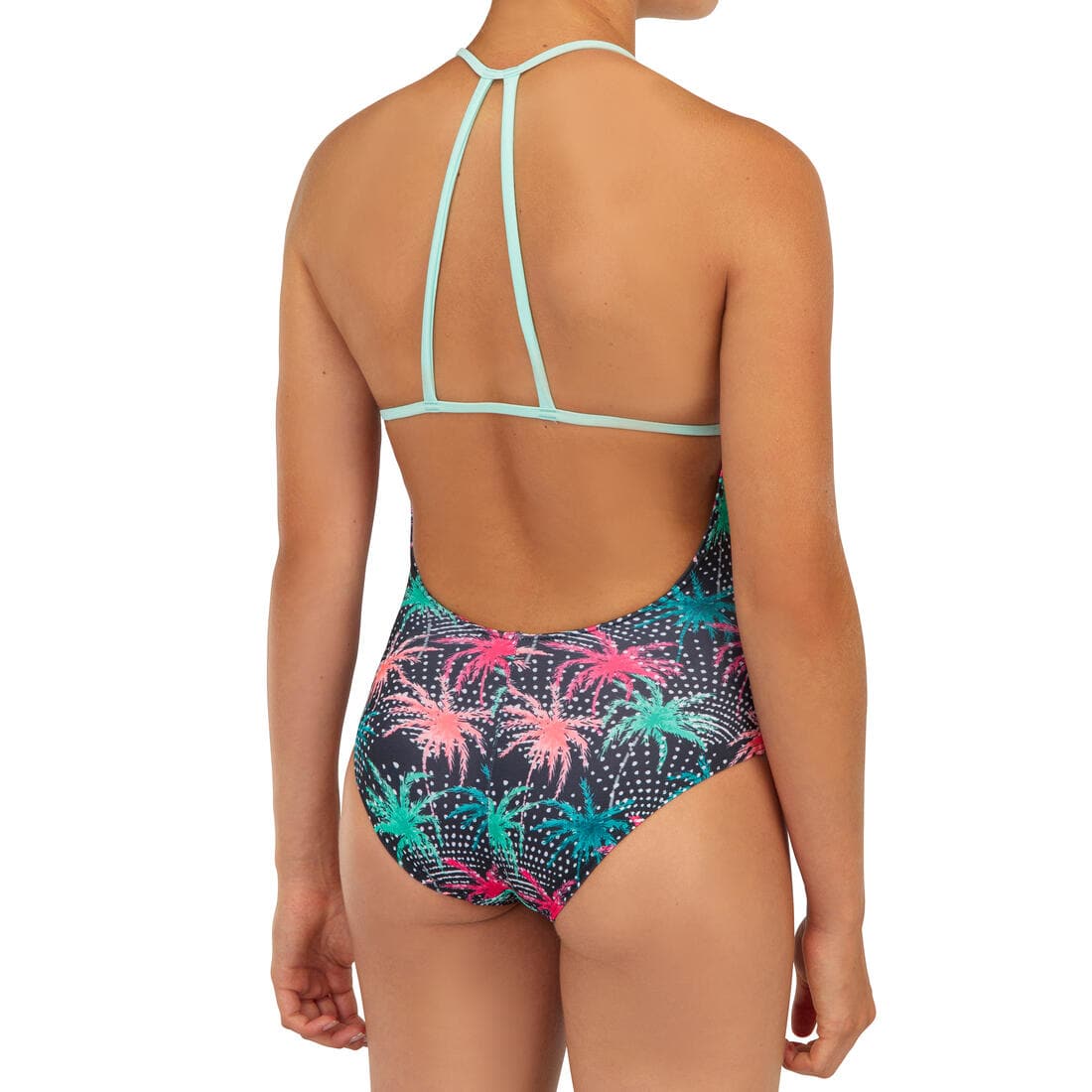 maillot de bain 1 pièce noir HIMAE GIRL500 TROPICOOL