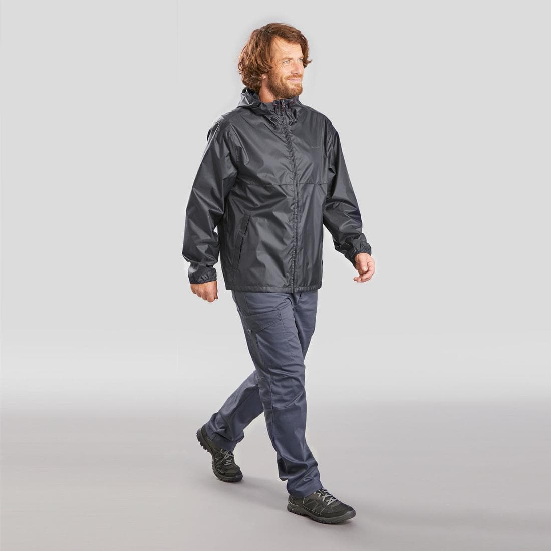 Veste coupe vent et déperlante de randonnée - Raincut Full Zip - Homme