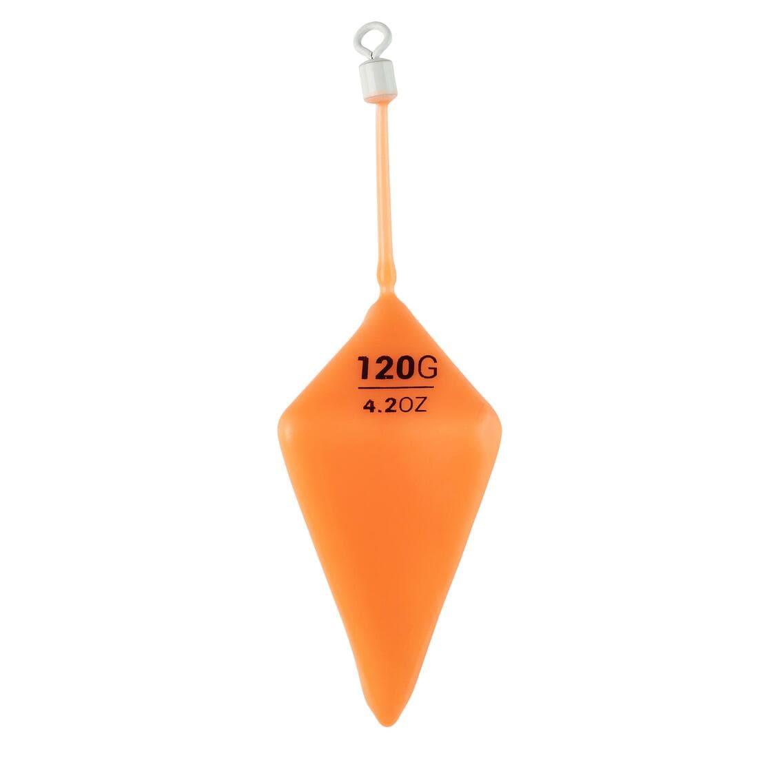 Plomb pyramide phospho orange siliconé en surfcasting