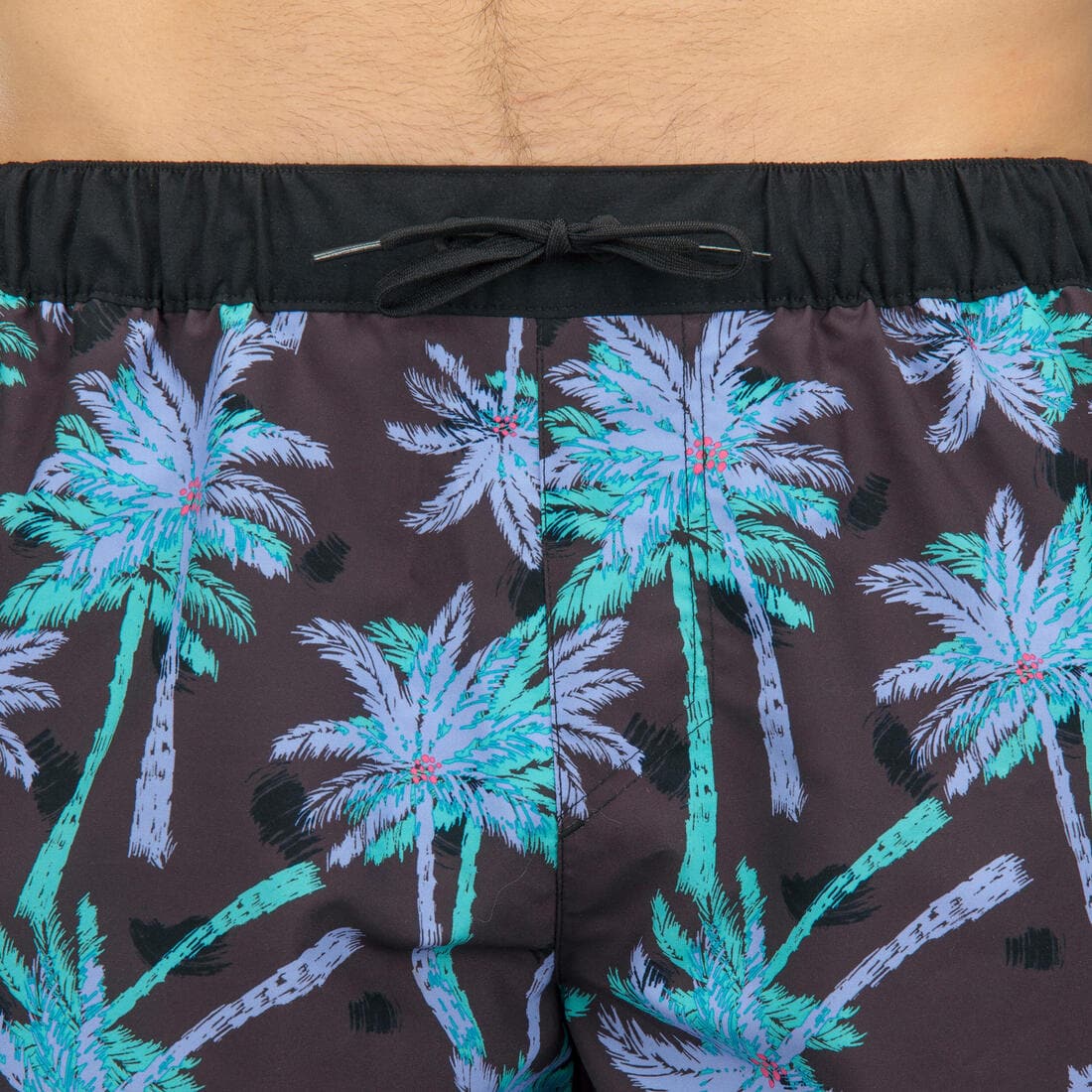 Surf boardshort court 100 SUNSTRIPE GREEN