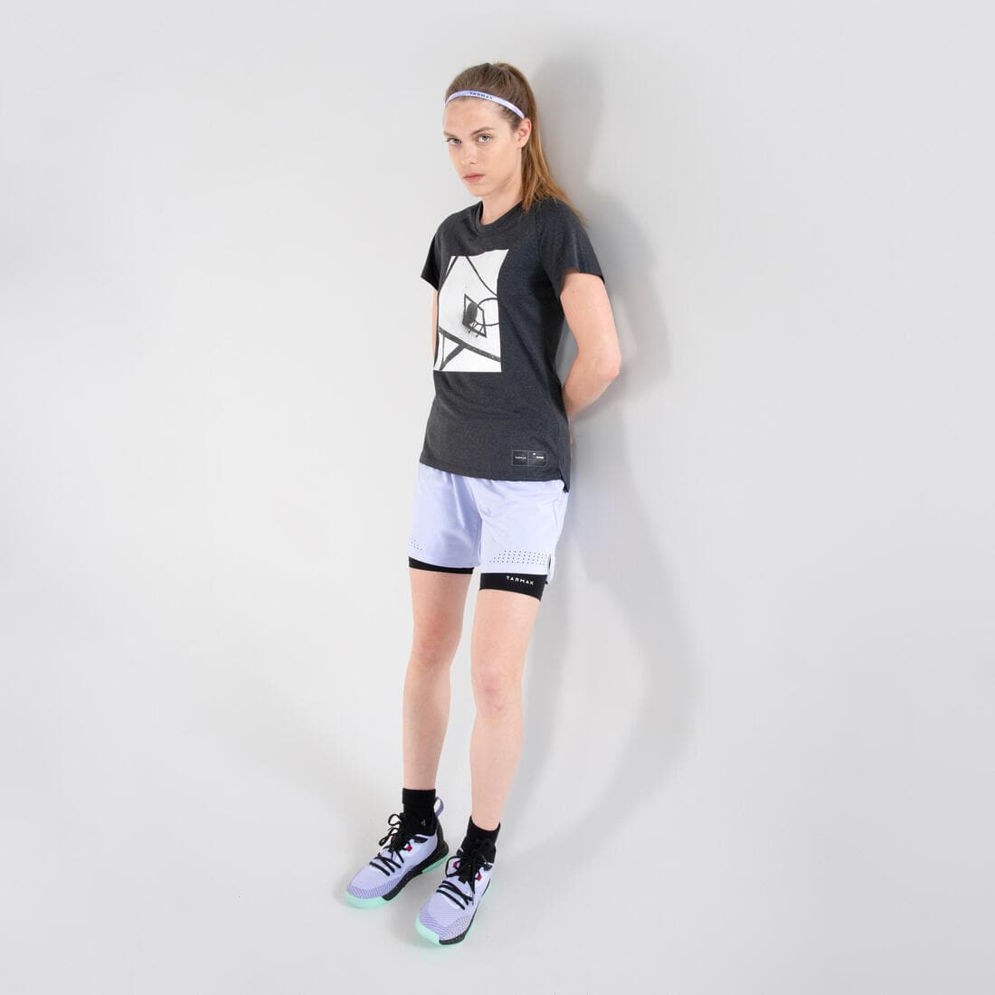 SOUS VETEMENT BAS / SOUS SHORT DE BASKETBALL FEMME NOIR USH500