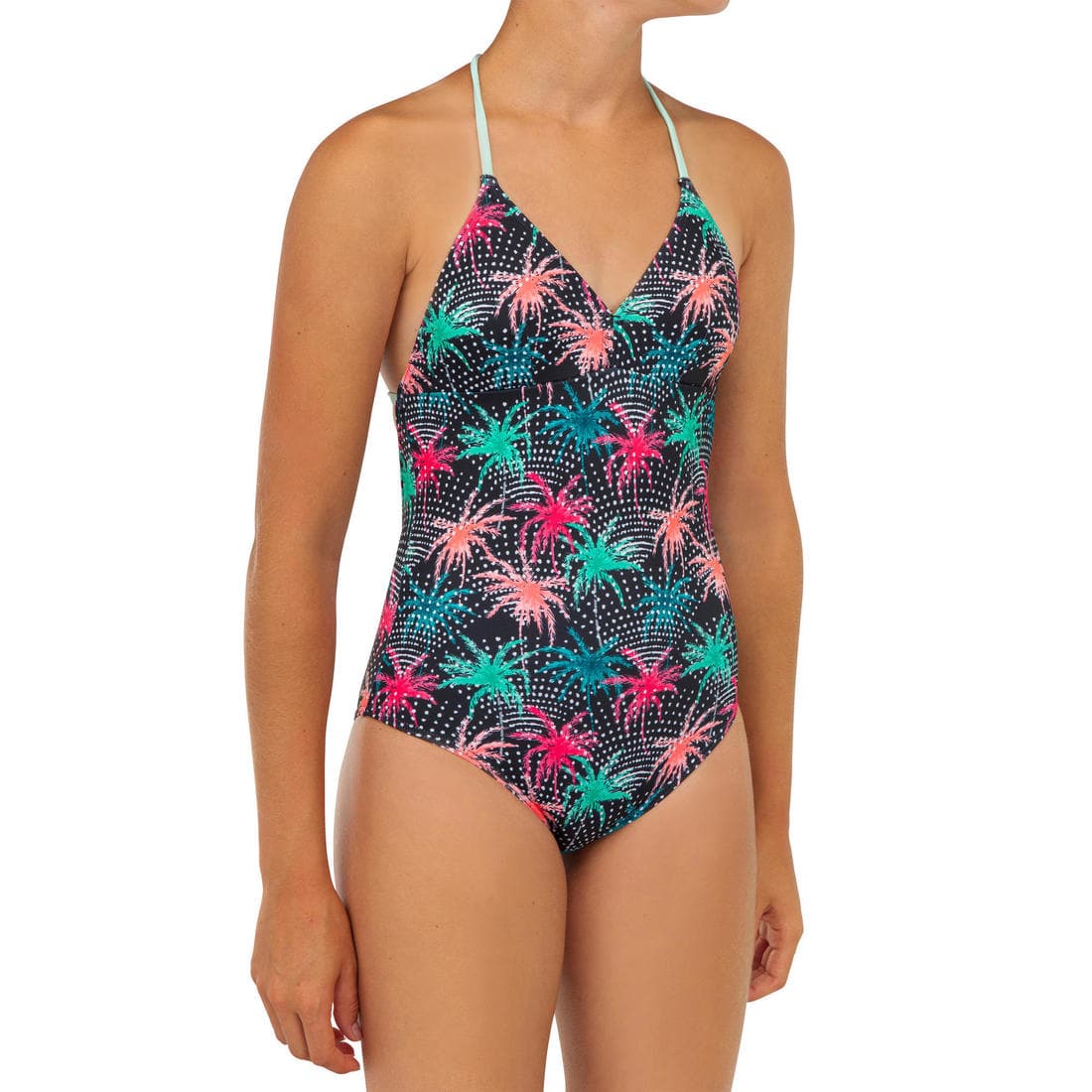 maillot de bain 1 pièce noir HIMAE GIRL500 TROPICOOL