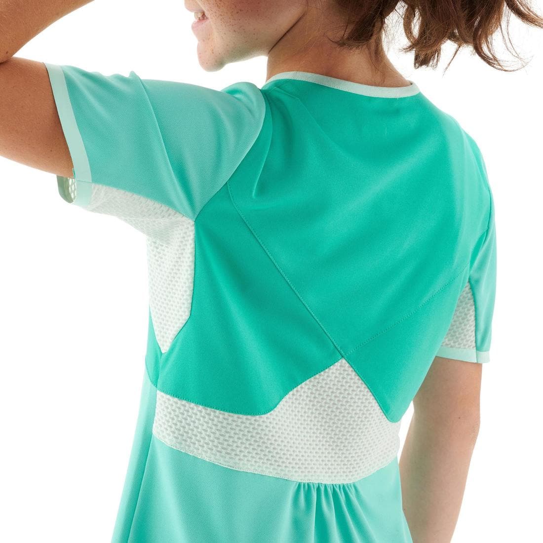 T Shirt de randonnée enfant - MH550 turquoise - 7-15 ans