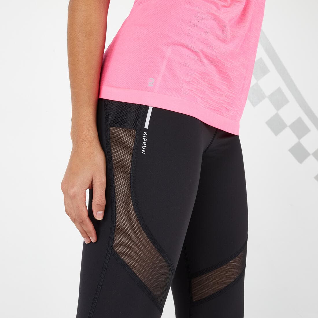 COLLANT RUNNING FEMME AVEC MAINTIEN KIPRUN SUPPORT NOIR