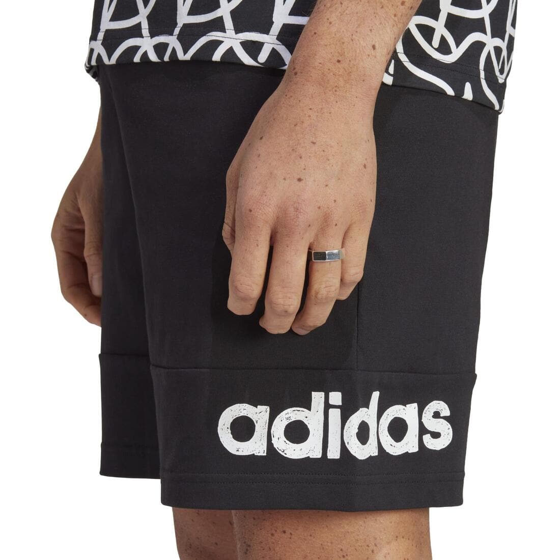 SHORT DE FITNESS ADIDAS HOMME NOIR BLANC