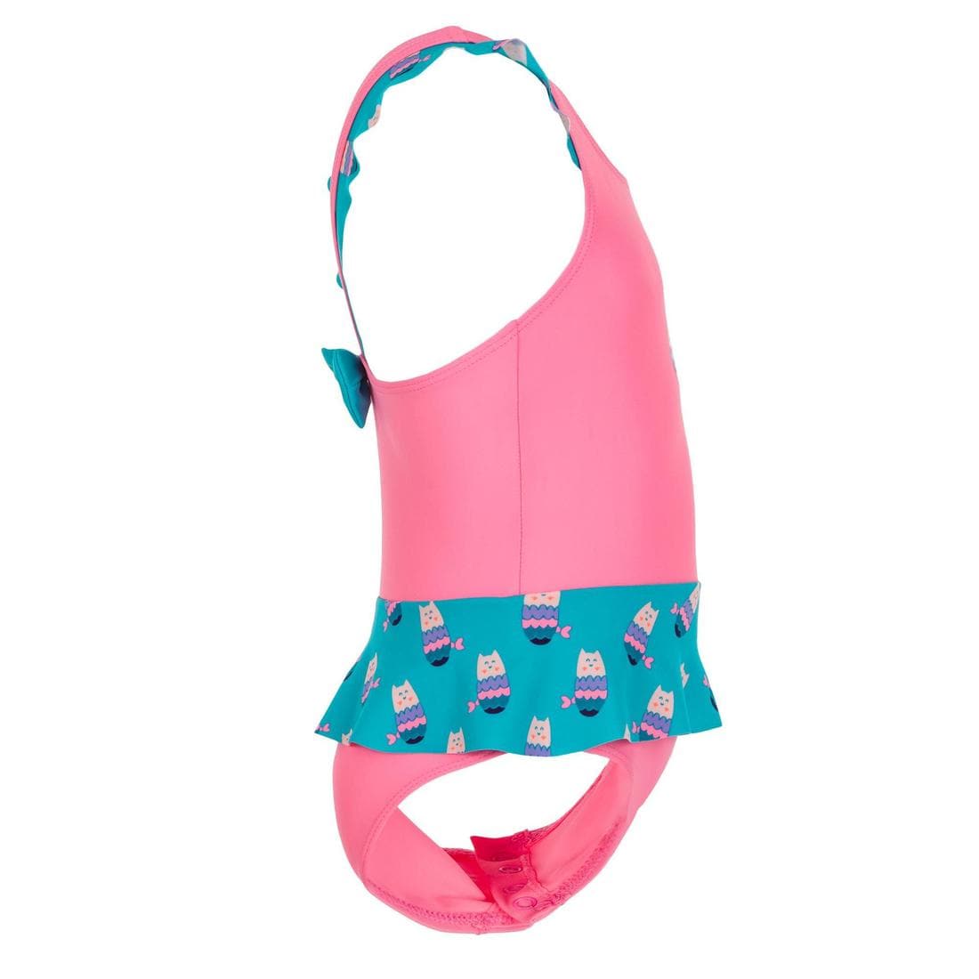 Maillot de bain 1 pièce bébé fille jupette rouge